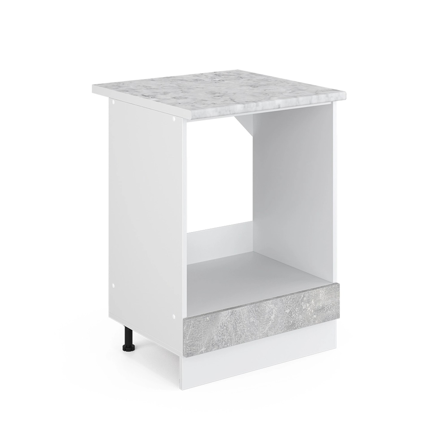 Vicco Herdumbauschrank R-Line Herdschrank Beton/Weiß 60 cm AP Marmor günstig online kaufen