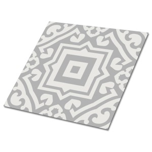 Tulup PVC Fliesen Selbstklebende 30 cm x 30 cm Set von 9 Klassische Klebefliesen Vinyl Bodenfliesen Klebefliesen für Küche Geometrische Muster