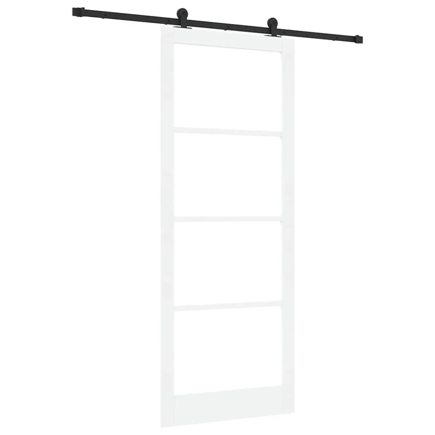vidaXL Schiebetür ORKDAL Weiß und Schwarz 93 x 232 cm 3332040