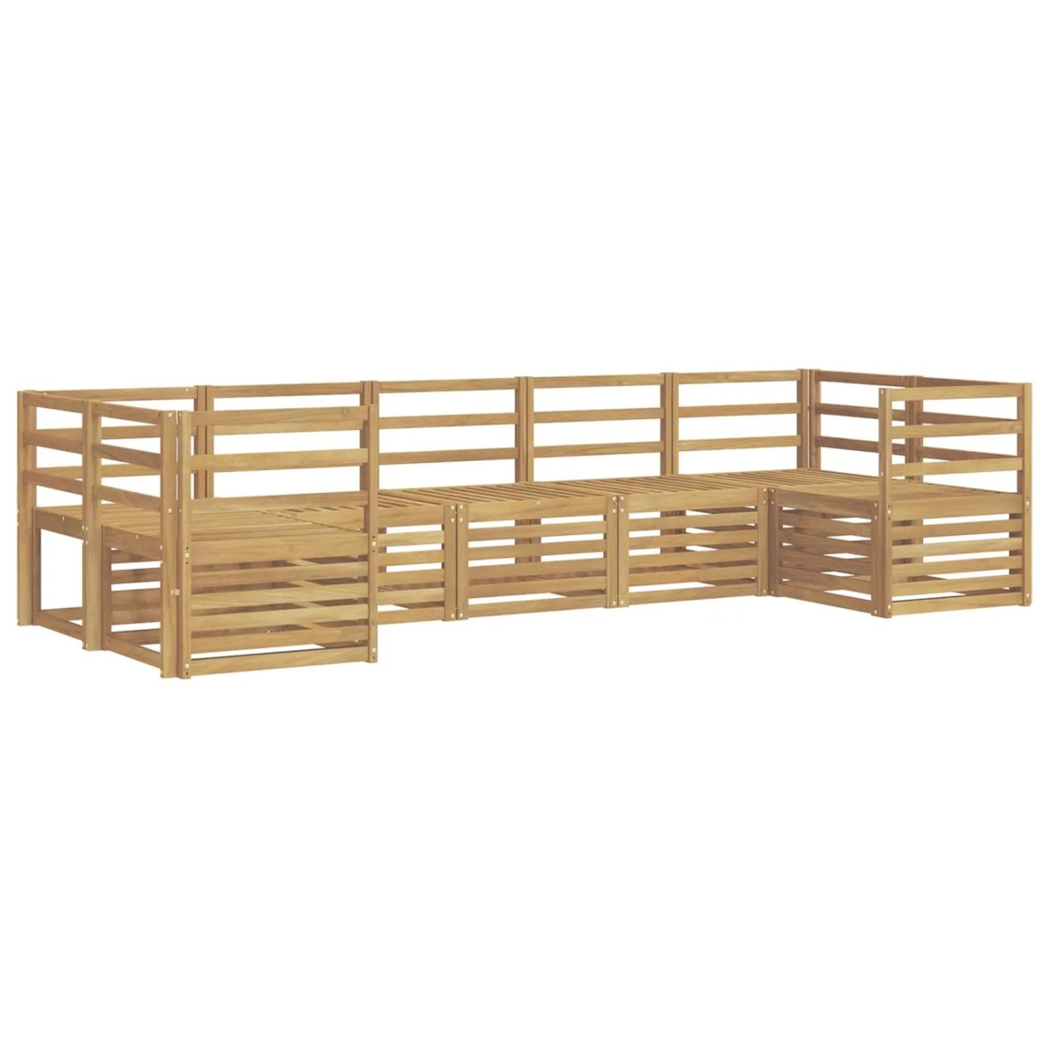 vidaXL Outdoor-Sofagarnitur 7-Tlg Weiß 304 x 126,5 x 73 cm 3392414