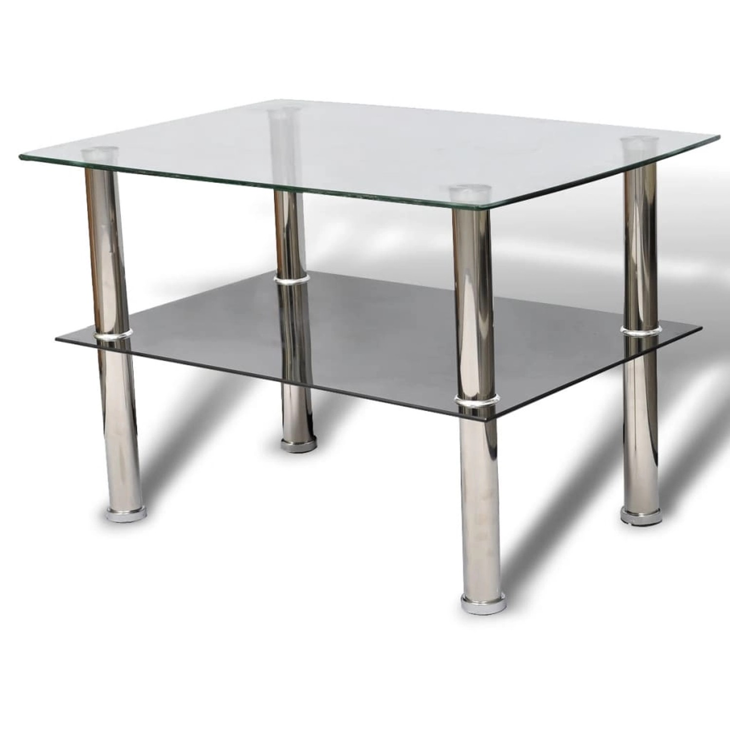 vidaXL Couchtisch mit Ablage Glas 240341 günstig online kaufen
