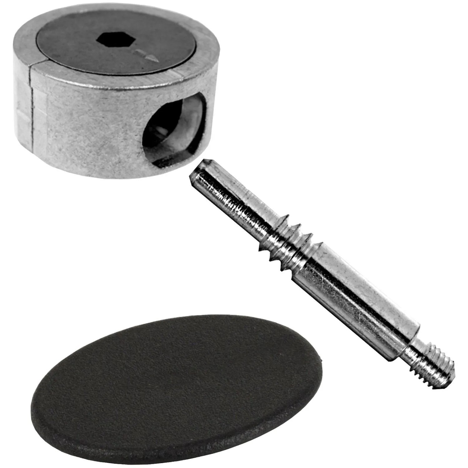 SOTECH Eckverbinder FUERTE 64 mm Metall mit Schwarzer Kunststoffabdeckung