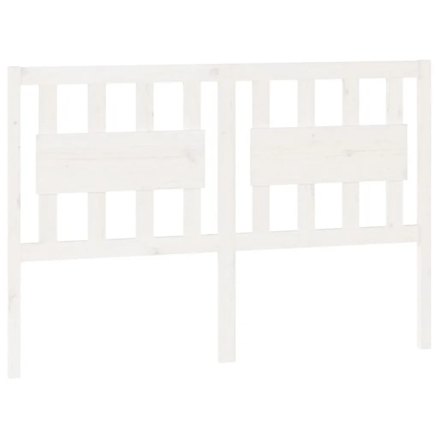 vidaXL Kopfteil Weiß 125,5x4x100 cm Massivholz Kiefer 818561