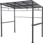 Anthrazitfarbener Pavillon Bramston aus Aluminium mit Ablageflächen und Haken.