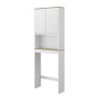 Vicco Toilettenschrank Livia, weiß, 60x163 cm, Badregal mit Stauraum.