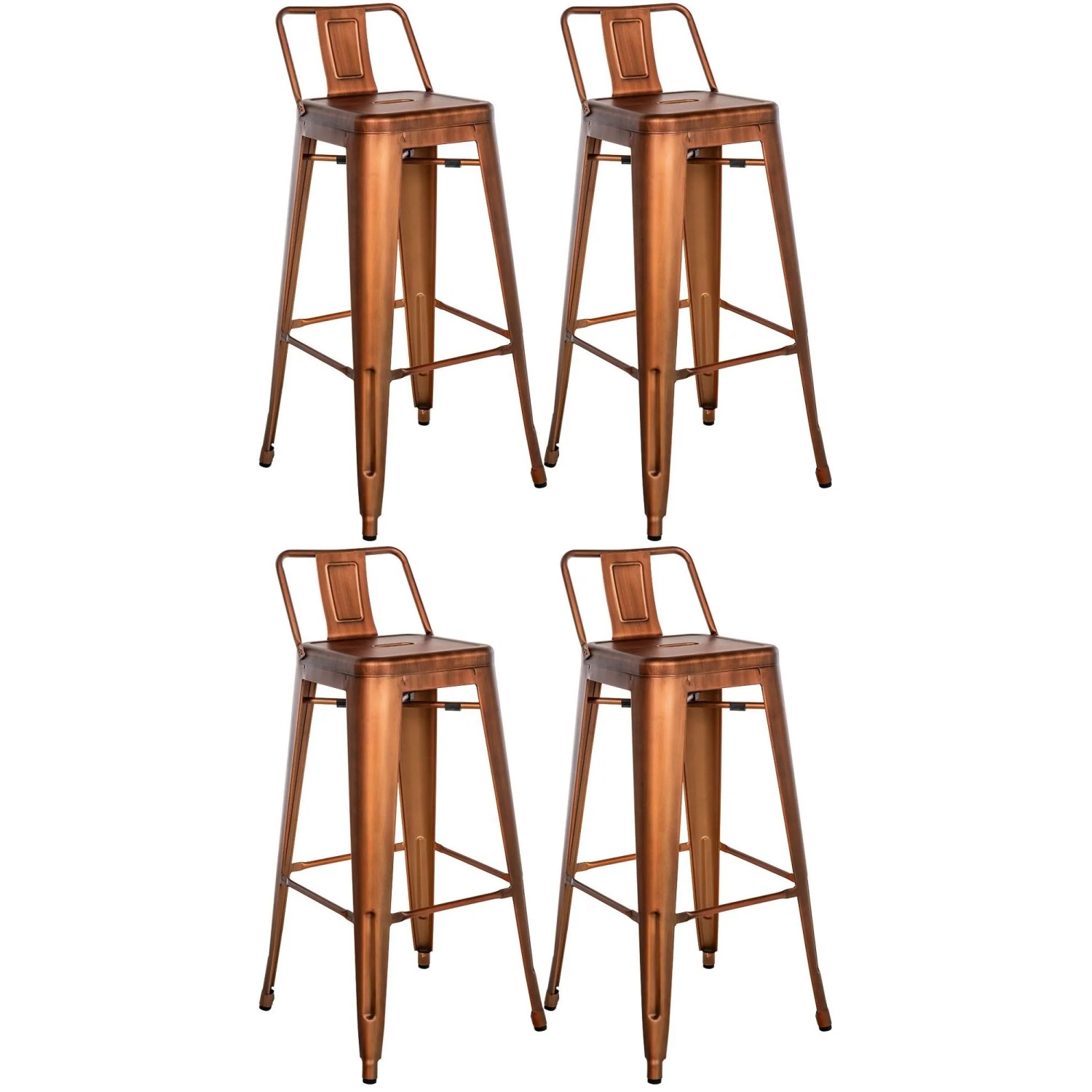 CLP 4er Set Barhocker Mason Kupfer