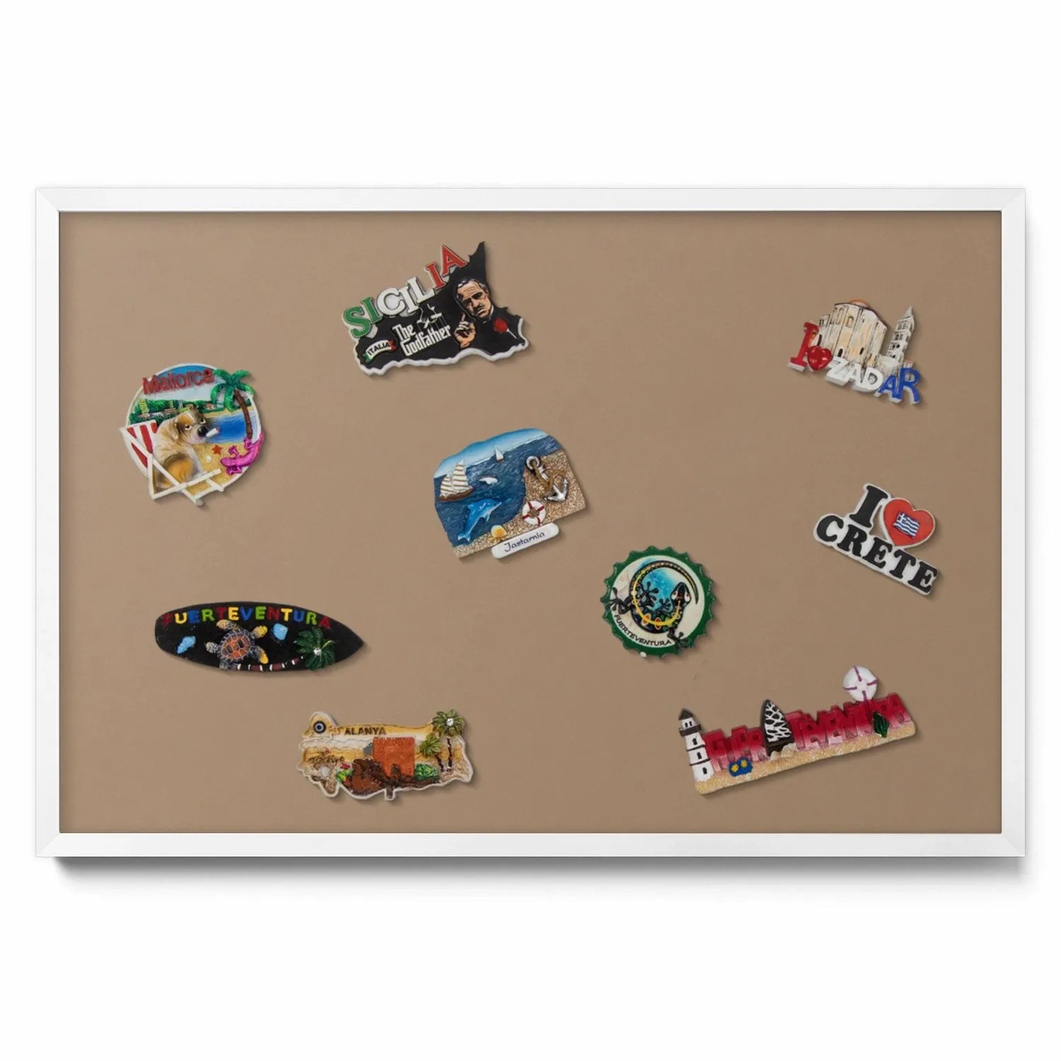 Tulup Magnettafel Magnetboard für die Wand mit Motiv Farbe Hellbraun 60x40 günstig online kaufen