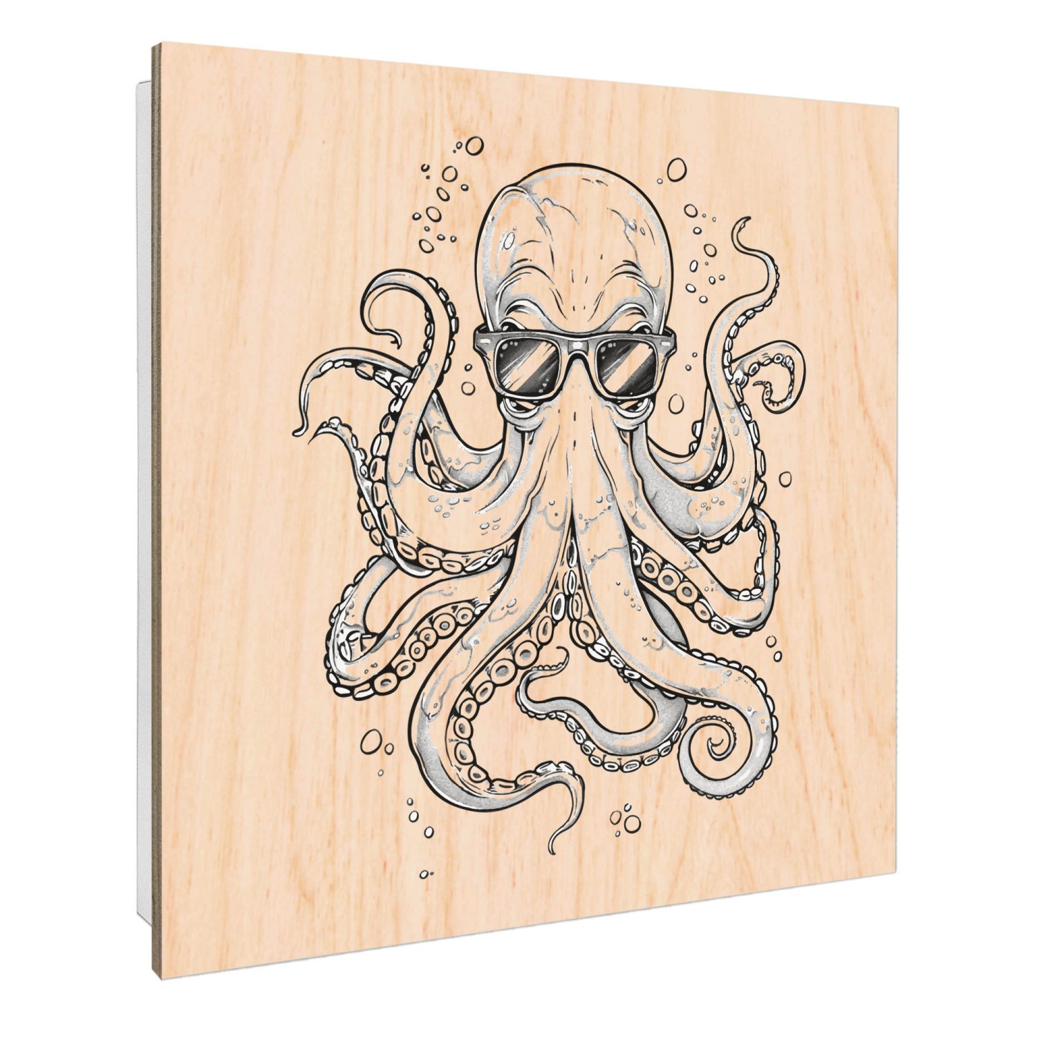 Banjado Schlüsselkasten mit Holzfront 30x30cm Weiß Scharnier Links 50 Haken günstig online kaufen