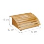 Relaxdays Fußstütze Bambus Natur mit Rollen 16 cm x 40 cm x 32 cm_4