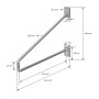 ML-Design Regalhalterung, 265 mm, Silber, Stahl, Haarnadel-Form, Maße