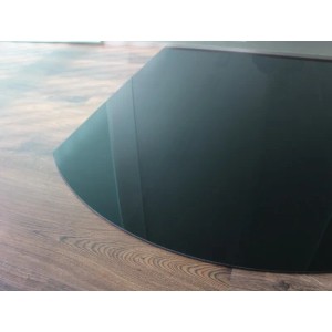 ECOfoxx Funkenschutzplatte Glasbodenplatte Segmentbogen 100x120cm Schwarz
