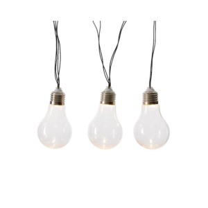Marelida LED Solar Lichterkette 10 Transparente Glühbirnen Außen Garten Balkon Outdoor