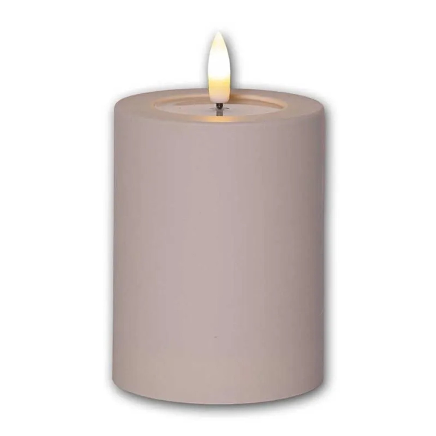 Star Trading LED Außen-Kerze Flamme Soft 125cm Beige Timer