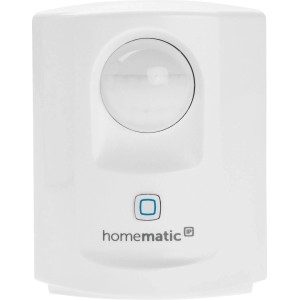 Weißer Homematic IP Bewegungsmelder mit Dämmerungssensor für Innen. Smart Home Sicherheit, Lichtsteuerung.