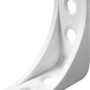 Weißer Hettich Kunststoff-Winkel, 16x40x40 mm, für Verbindungsbeschläge.