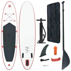 vidaXL Stand Up Paddle Surfboard SUP Aufblasbar Rot und Weiß 92203