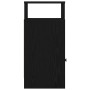 Schwarze vidaXL Nachttische (2 Stk.) mit Schublade, Holzwerkstoff, 25x31x66 cm.