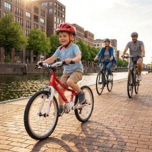 PROMETHEUS BIKES Kinderfahrrad 20 Zoll PRO ab 6 Jahren Ultraleicht 7-Gang Premium Rot Weiß