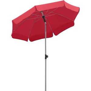 Roter Schneider Balkonschirm Locarno Ø 150 cm mit Push-Up Mechanik.
