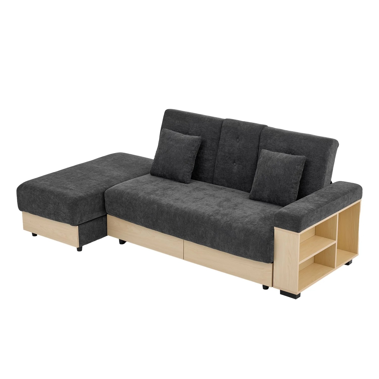 Merax Schlafsofa Cord Modular Sofa Oval Design 173x176 cm