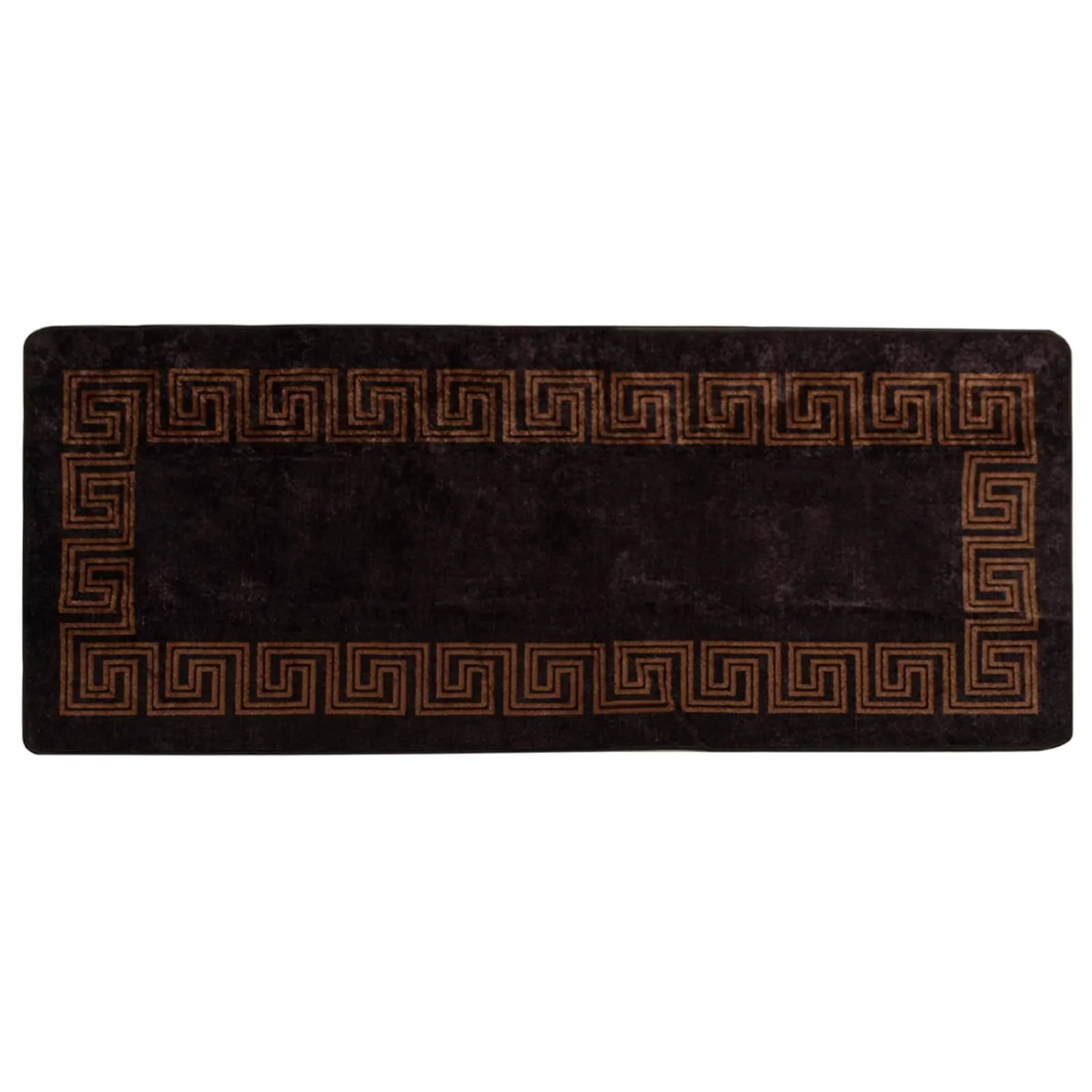 vidaXL Teppichläufer MARSA Schwarz 80 x 200 cm Polyester und PVC 42023287