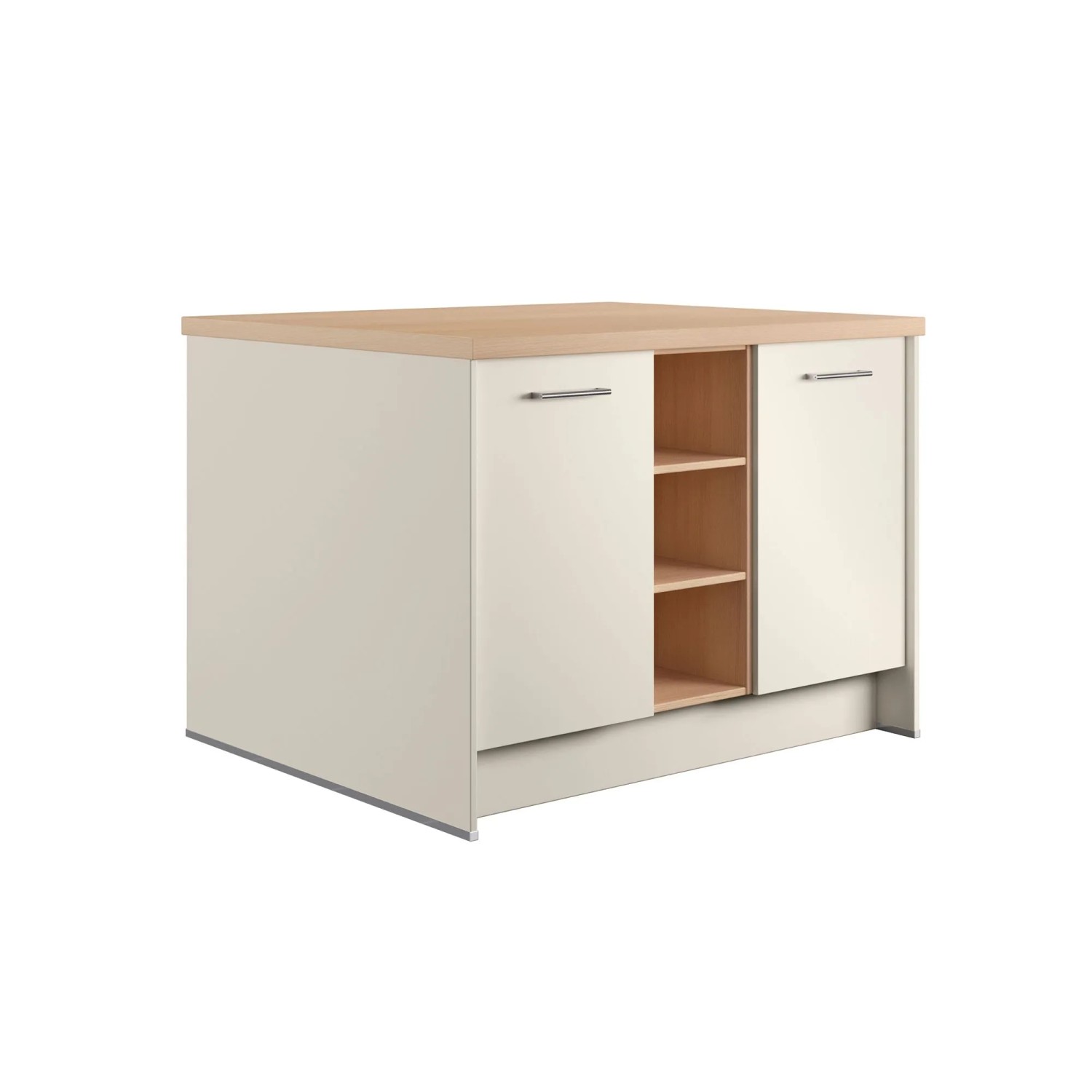 Impuls Küchen Kücheninsel IBZ4123J4 123,4 cm Magnolienweiß