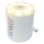 Technaxx Mini-Akku-Luftpumpe TX-261, weiße Pumpe mit LED-Licht.