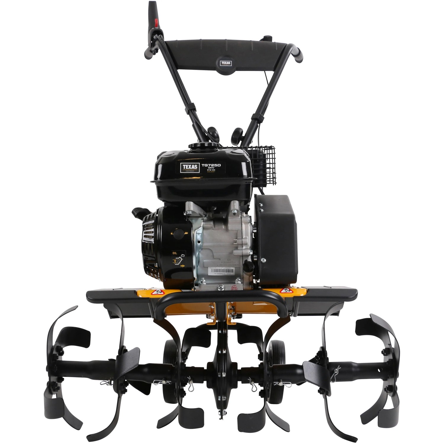 Texas TX611TG Benzin-Motorhacke mit starkem Motor und einstellbarer Arbeitsbreite.