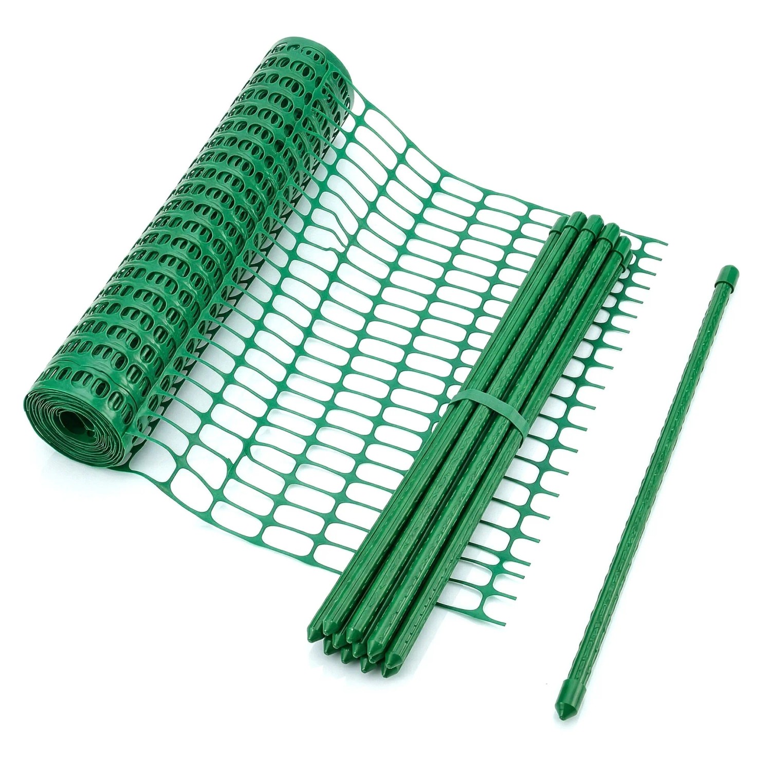 Floordirekt Absperrzaun Chester Set Inkl. 20 Zaunpfosten und Kabelbinder 30 m Grün