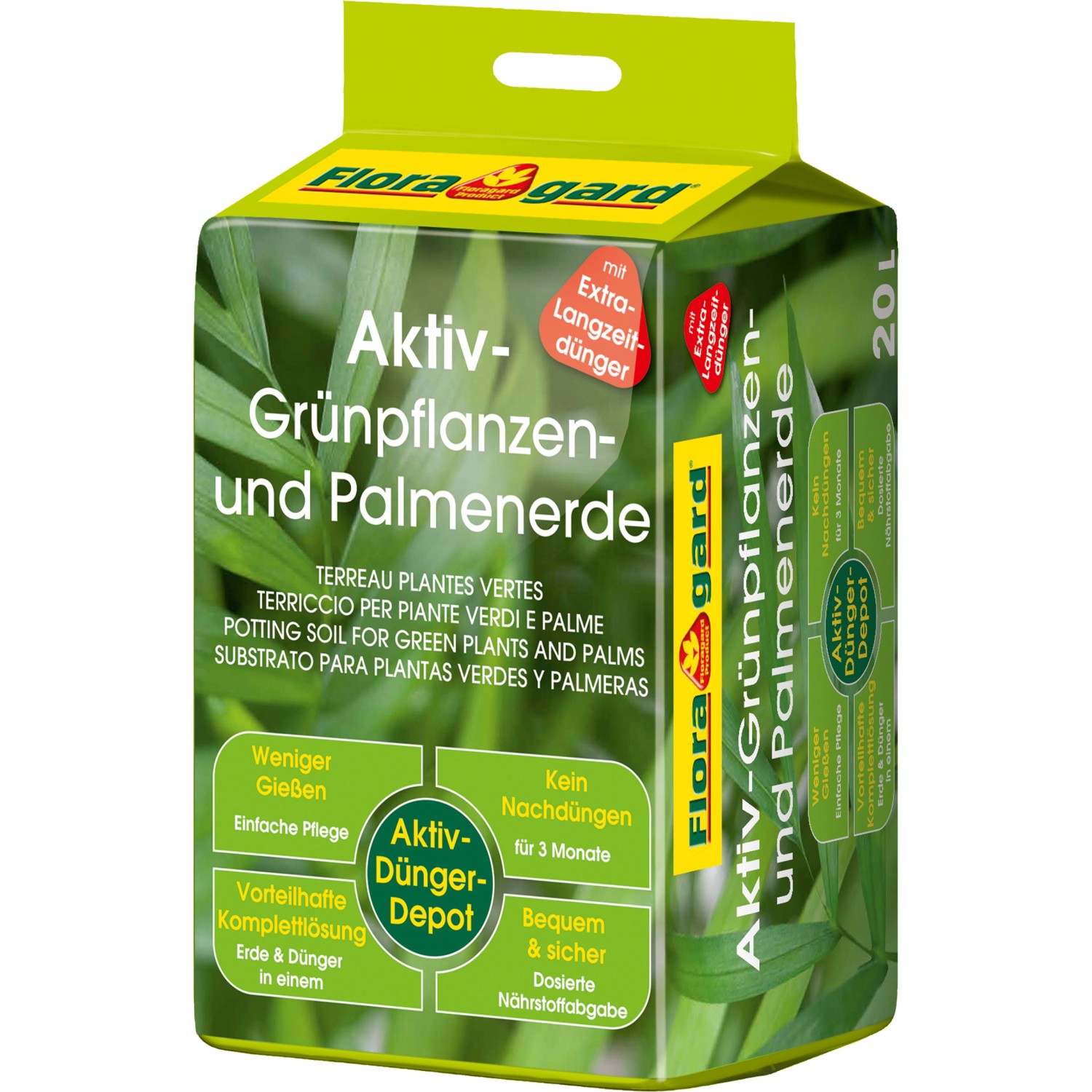 Floragard Aktiv Grünpflanzen- und Palmenerde 1 x 20 l