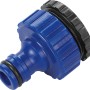 Blauer Hahnverbinder aus dem LUX-TOOLS Gartenbrausen-Set Classic.