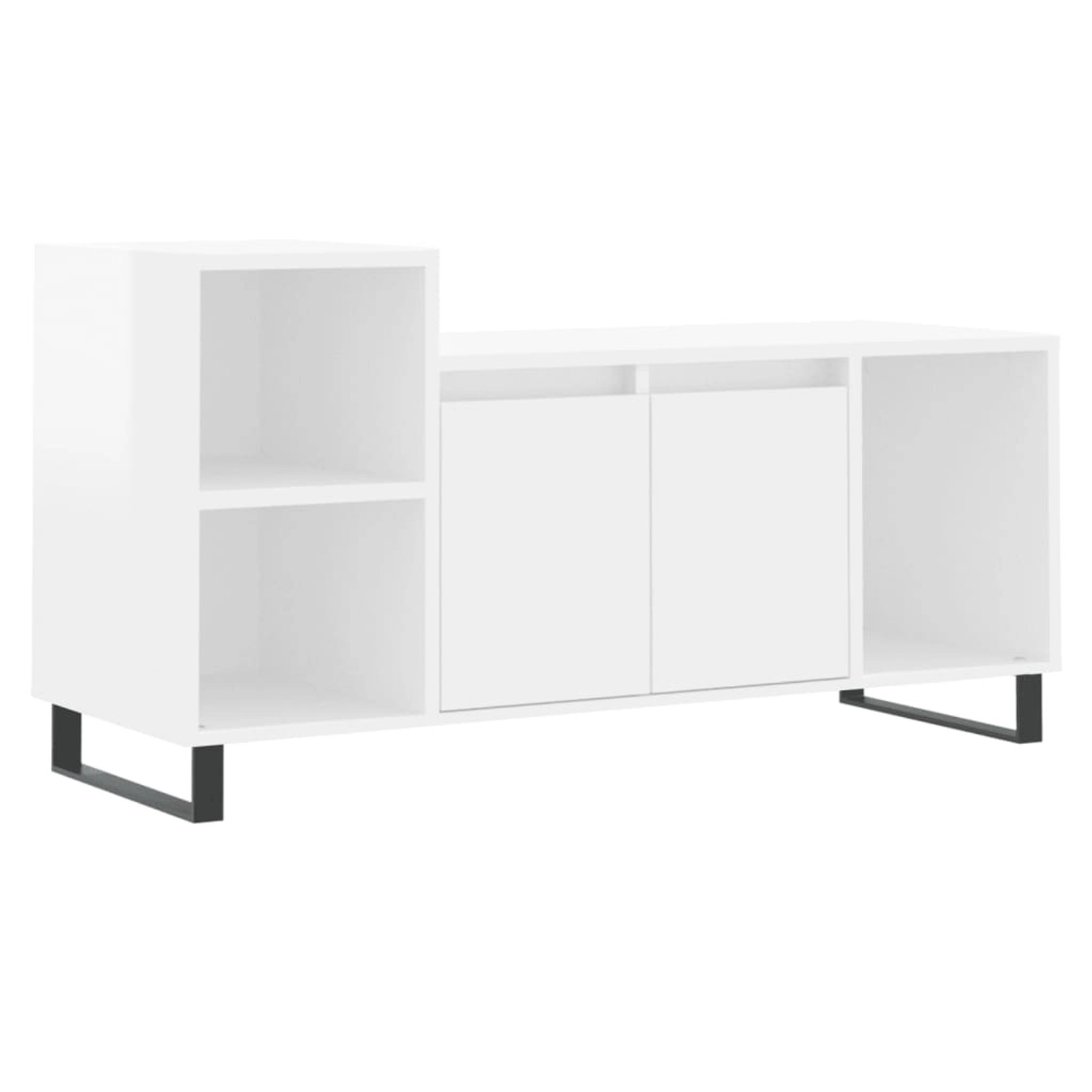 vidaXL TV-Schrank Hochglanz-Weiß 100x35x55 cm Holzwerkstoff 831326 günstig online kaufen
