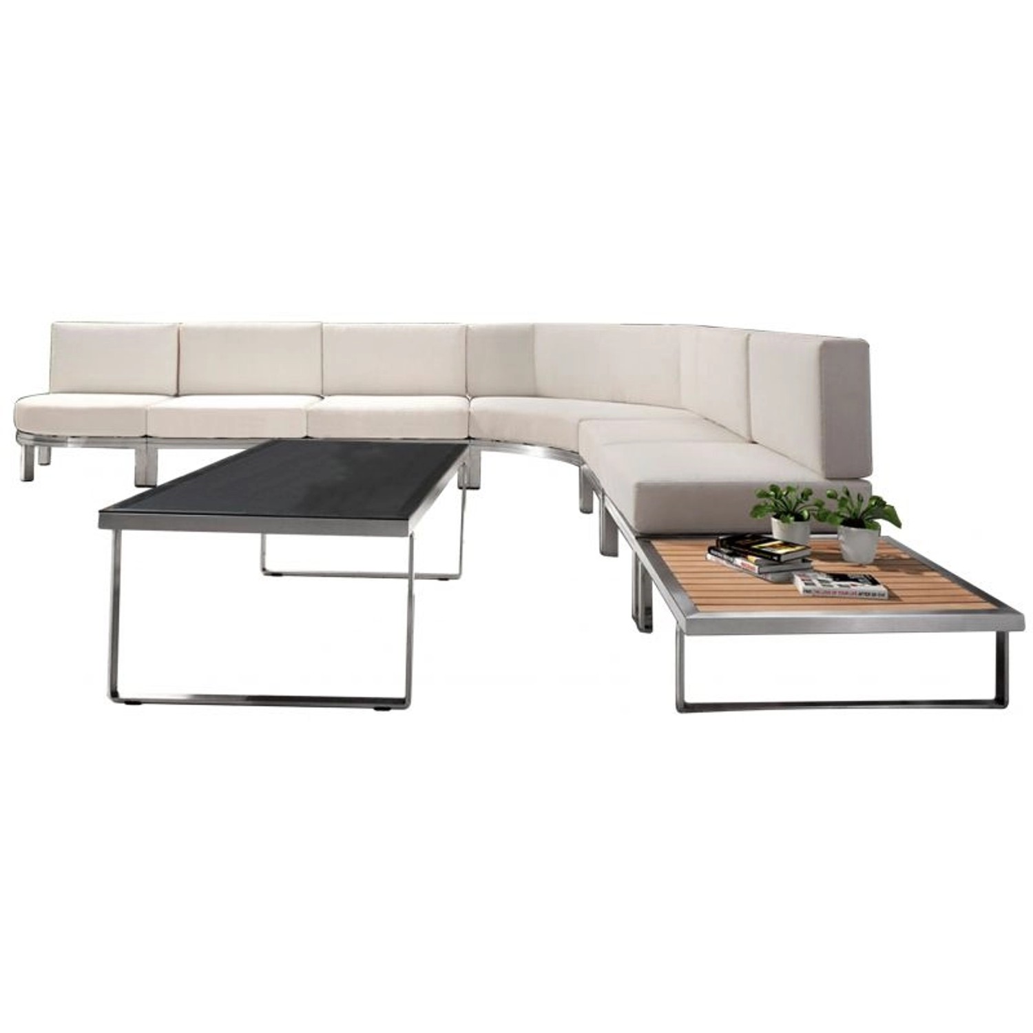 Jet-Line Gartenlounge Poseidon aus Akatienholz und Edelstahlrahmen günstig online kaufen