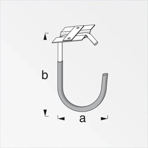 SOTECH OrgaTech Fahrradhaken 125 x 90 mm mit Deckenmontage