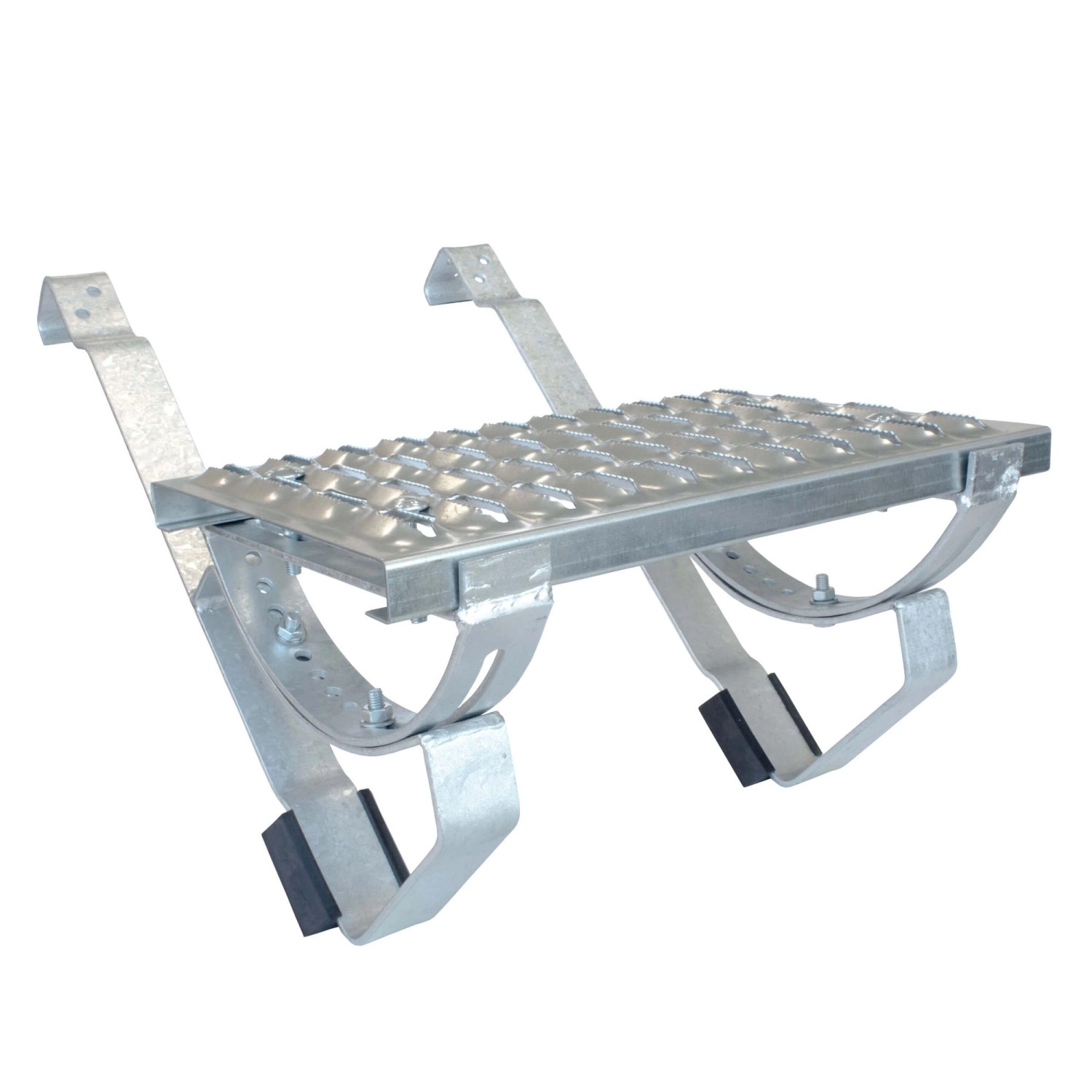 Daprona Laufrost Set für Gewellte Dachziegel 120cm Stahl Verzinkt Silber