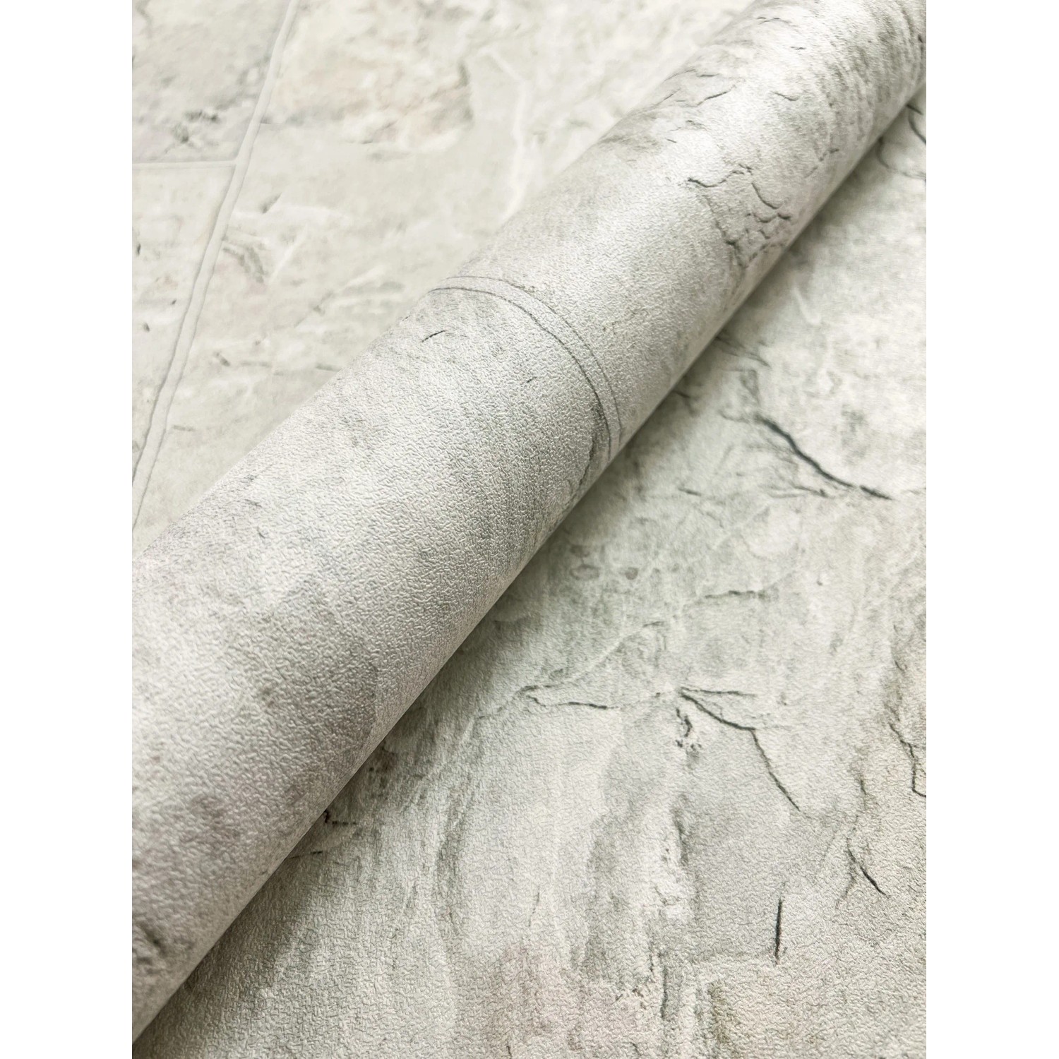 Newroom Vliestapete Kabir Light Grey Stein Modern FSC® günstig online kaufen