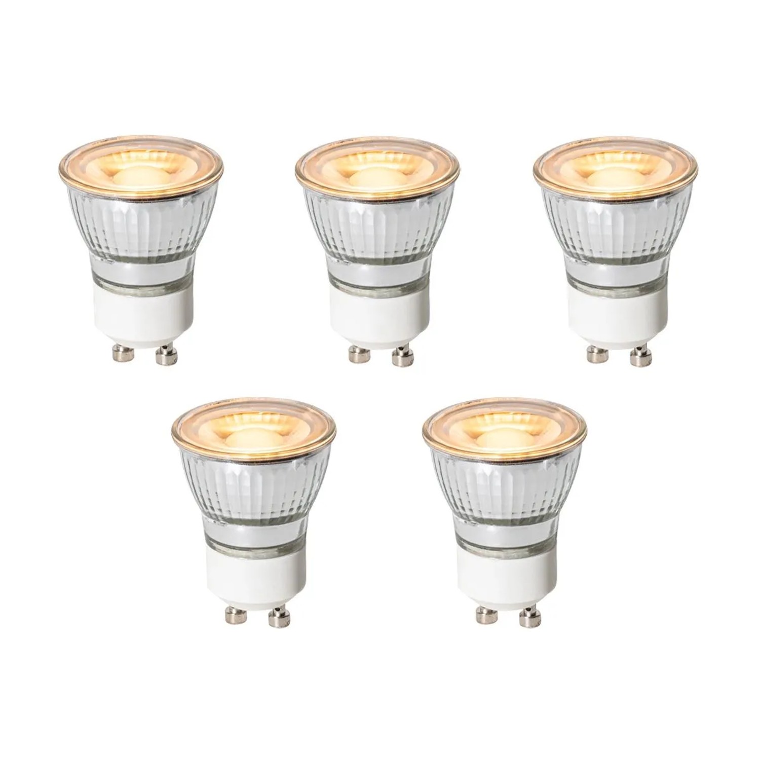 LUEDD 5er Set Dimmbare GU10 LED Leuchtmittel 35mm 4W 200LM 2200K