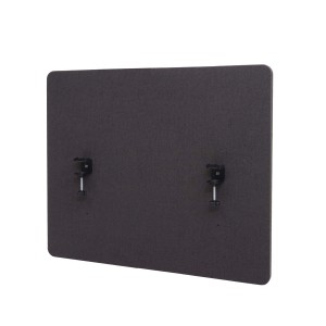 Proregal Akustik-Tischtrennwand HxBxT 60x75x2 cm Doppelwandig Stoff Braun-Grau Büro-Sichtschutz Schreibtisch Pinnwand
