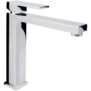 AquaSu Naomi Waschtischarmatur, Chrom, Einhebelmischer für moderne Badezimmer.