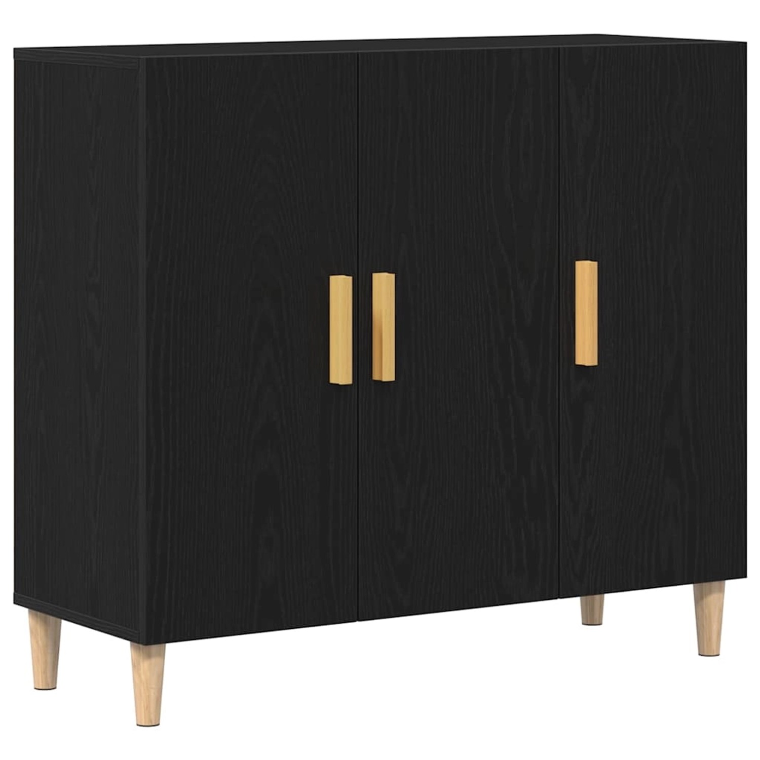vidaXL Sideboard Schwarz 90 x 34 x 80 cm Holzwerkstoff 862761 günstig online kaufen