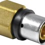 Press-Übergangsstück aus Messing, 20 mm x Rp 1/2 Zoll für Heizung und Trinkwasser.