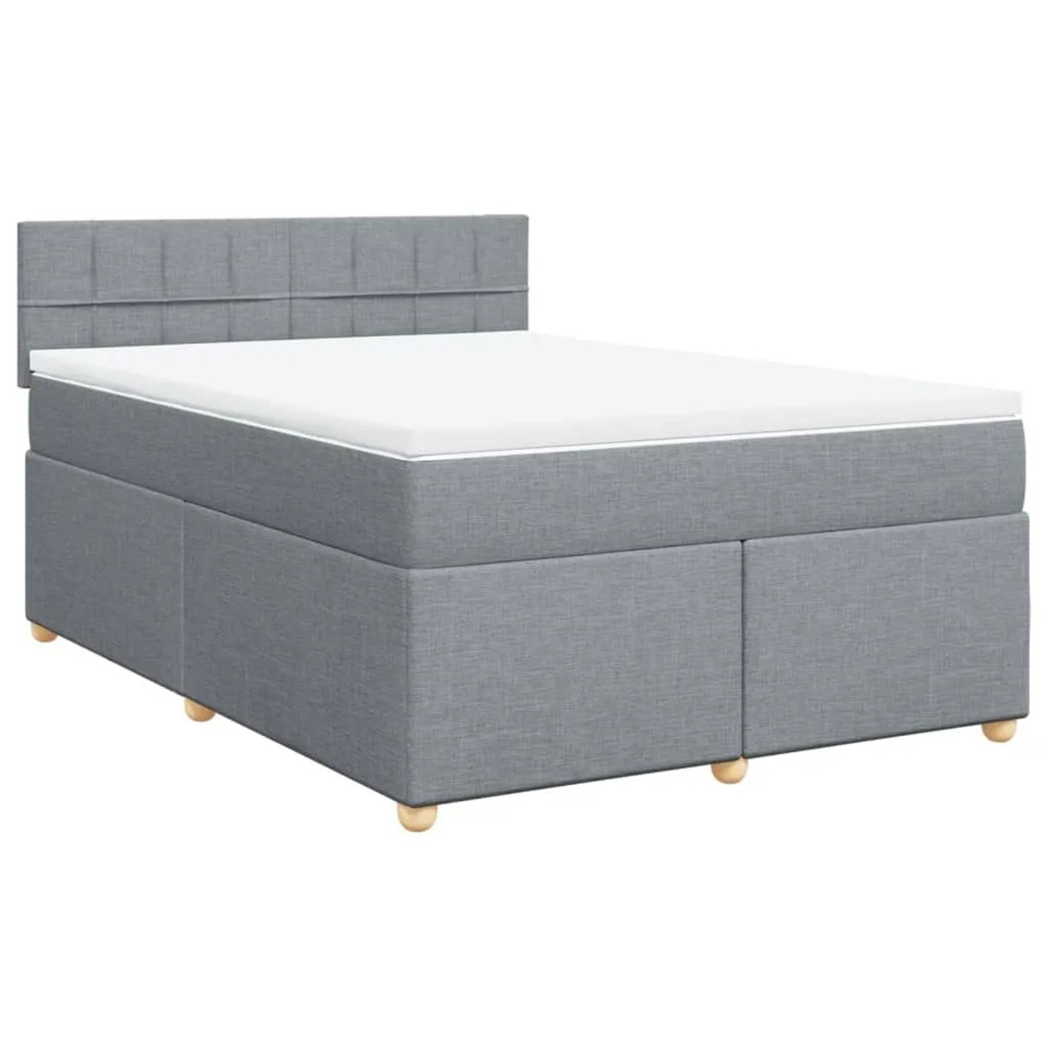 vidaXL Boxspringbett mit Matratze Hellgrau 140x190 cm Stoff 3288975 günstig online kaufen