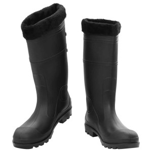 vidaXL Gummistiefel mit Herausnehmbarem Innenfutter Schwarz Größe 46 PVC 137604