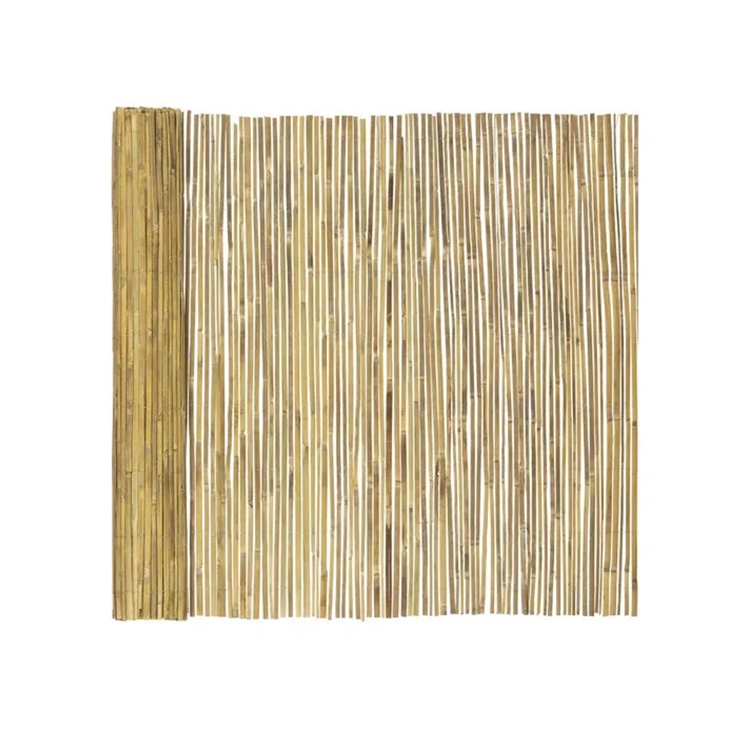 KARAT Bambus Sichtschutzzaun Brasil, 100x300 cm, helles Bambusgeflecht für Balkon & Garten.