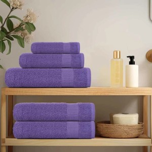 vidaXL 12-Tlg Handtuch-Set Lila 360 g/m² 100% Baumwolle 137104
