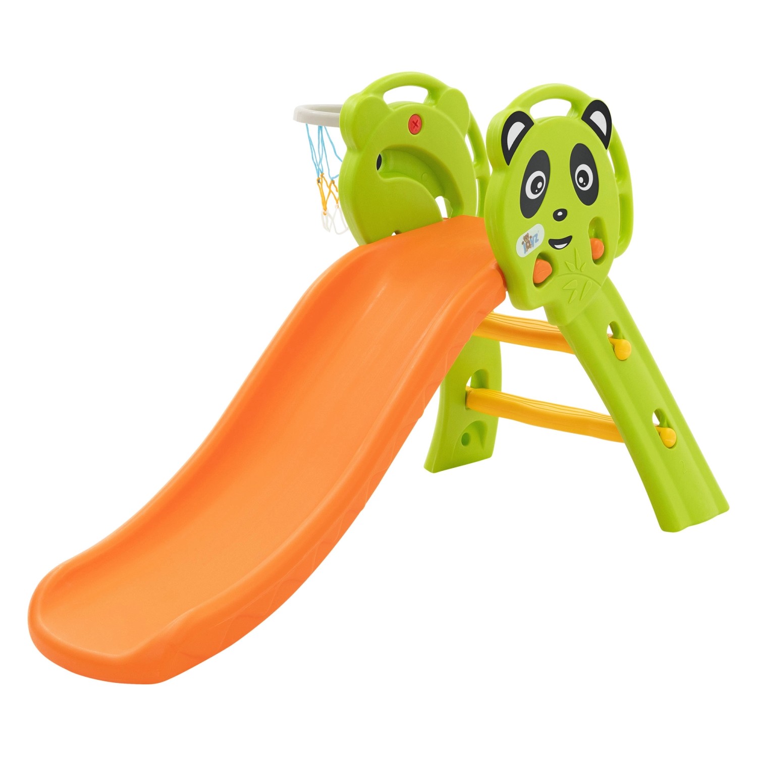 Joyz Kinderrutsche 2in1 mit Basketballkorb Grün-Orange Ab 3 Jahren