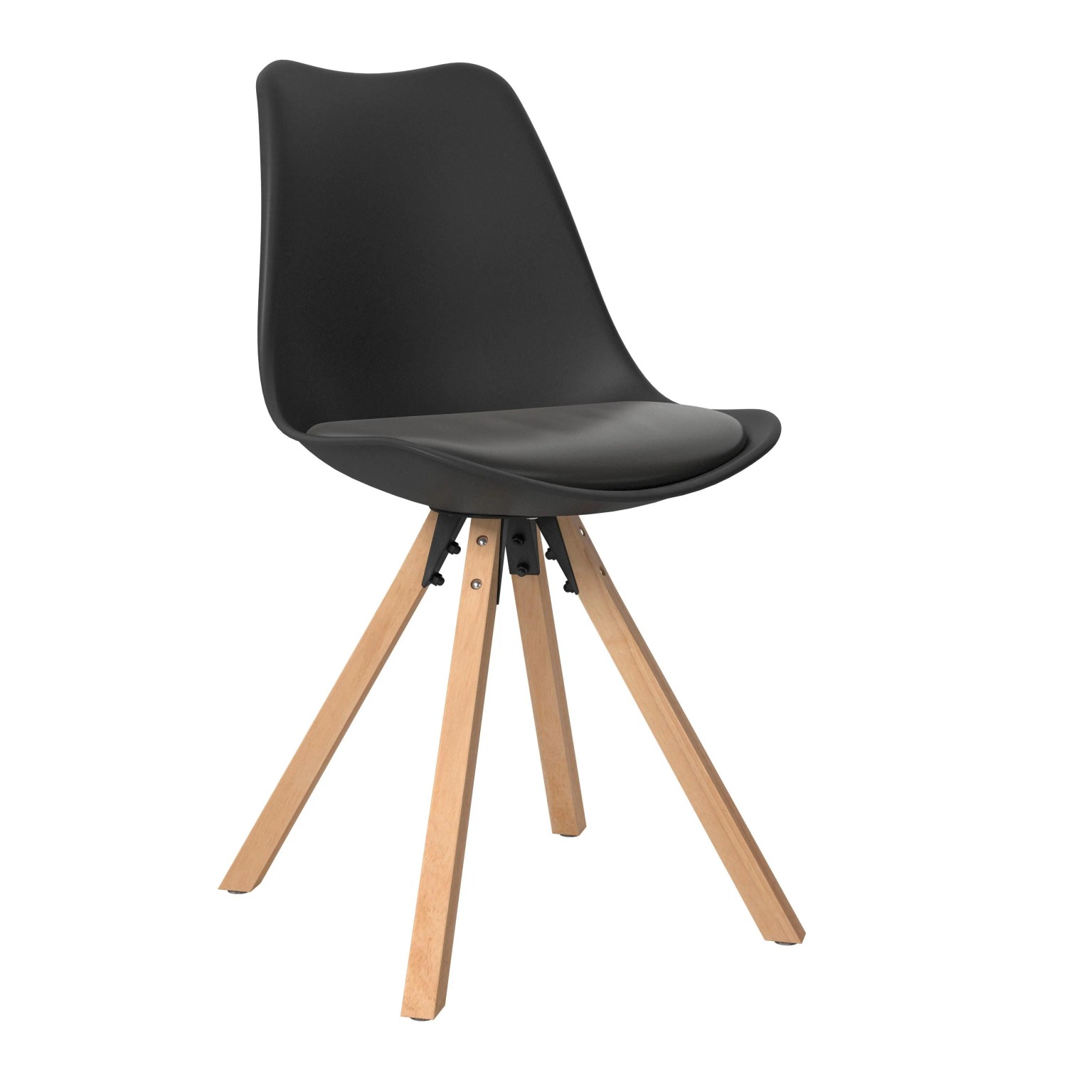 Based Stuhl Lilly 2 Schwarz/Naturfarben