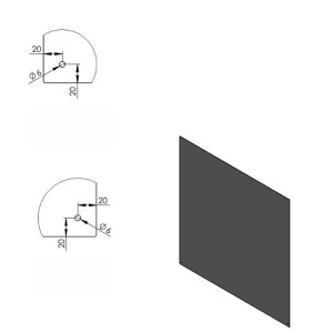Feuercampus Funkenschutz Stahlbodenplatte Schwarz Quadrat 100 x 100 cm