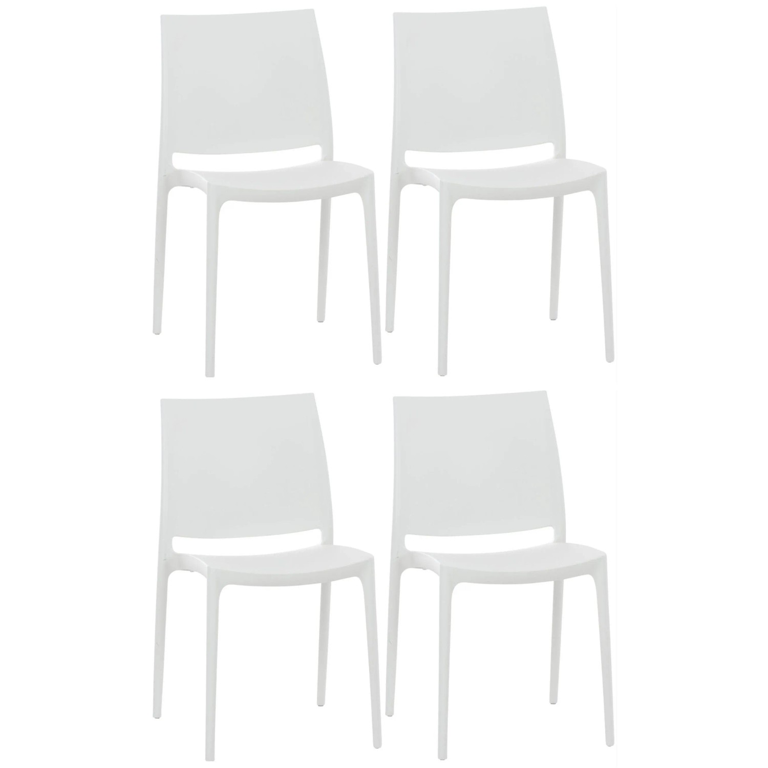 CLP 4er Set Stühle Maya Weiß