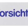 Hinweisschild "Vorsicht Stufe" aus Kunststoff, selbstklebend.
